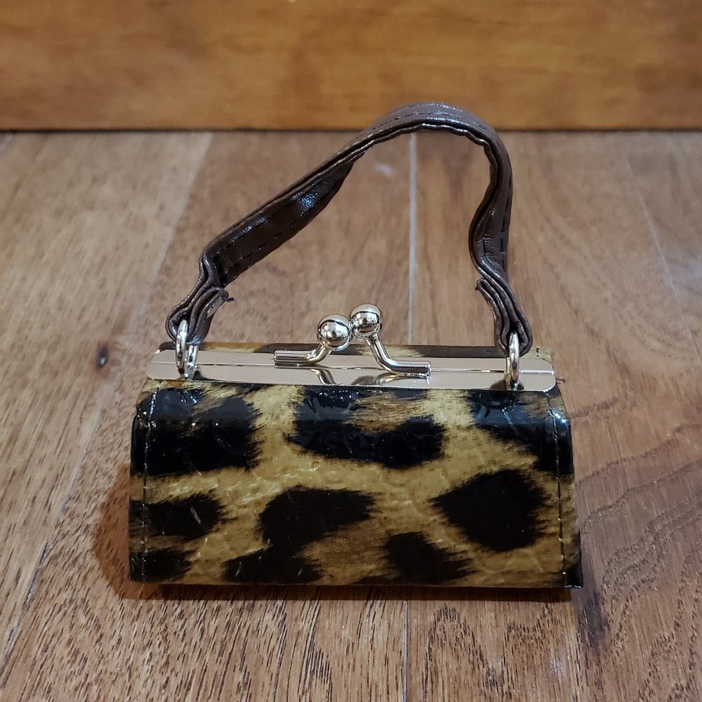 Tic tok lipstick purse 4" Brown B6